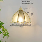Afralia™ Glass LED Pendant Light Fixture Coffee Kitchen Loft Vintage Copper Hang Lamp