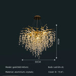 Afralia™ Crystal G9 Chandelier: Luxury Living Room Branch Pendant Lights, Modern LED Luminarias
