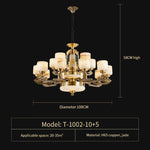 Natural Jade Chinese Chandelier for Living Room, Hotel, Restaurant, and Tea Room