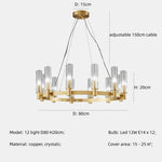 Crystal Chandelier Pendant Lights - Luxury LED Lighting for Living Room