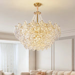 French Chandelier Pearl Glass Rose 2024 Master Bedroom Lighting
