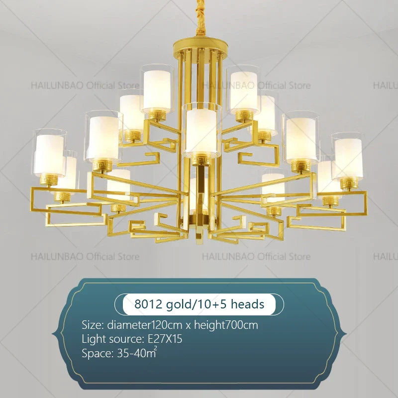 Chinese Style Luxury Living Room Chandelier for Elegant Homes