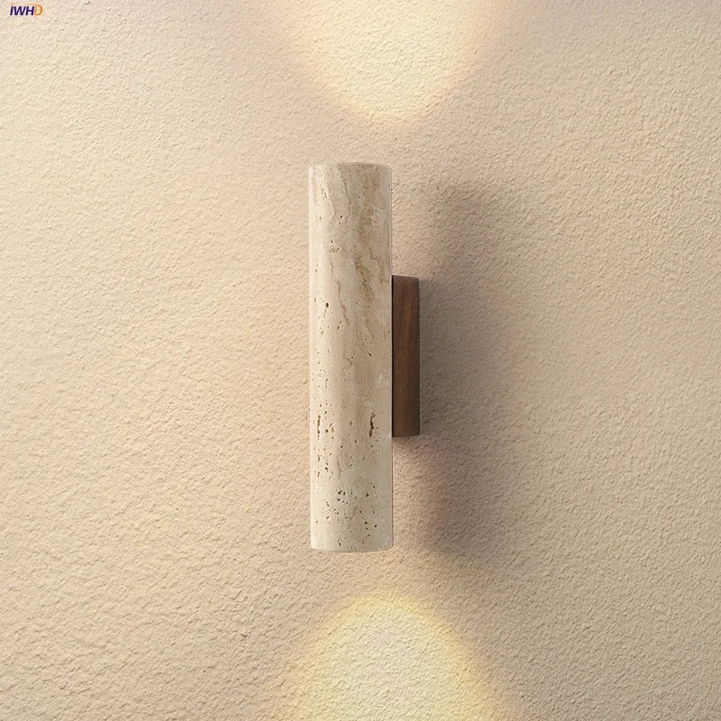 Wood Canopy LED Wall Lights Bedroom Bedside Lamp Sconce Nordic Modern