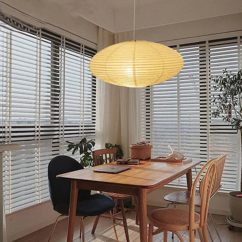 Rice Paper Ceiling Hanging Lamp Designer Pendant Light for Living Room