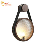 Medieval Walnut/black LED Wall Lamp for Bedroom and Living Room