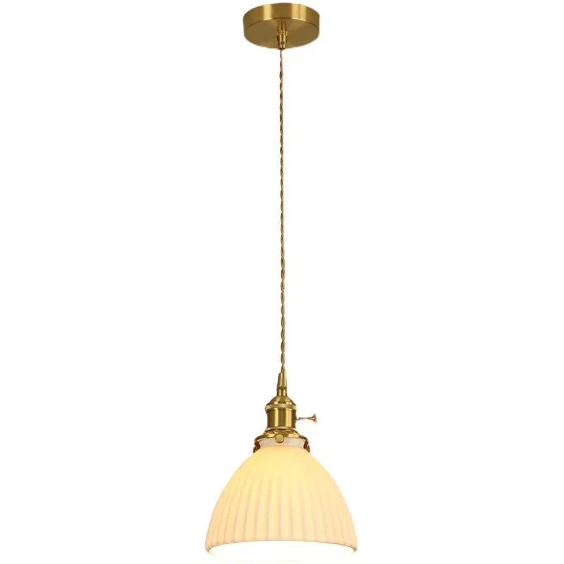 Afralia™ Nordic Style LED Pendant Light with Ceramic Shade for Bar, Dinning Room, Bedroom