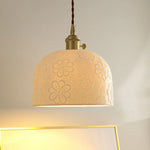 Ceramic Copper LED Pendant Lamps Modern Hanging Light Fixtures