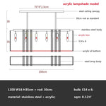 Gold Lustre Steel Pendant Lights - Luxury Dining Room LED Hanging Lamp