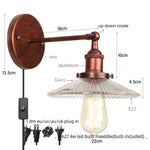 LED Wall Lights: Industrial Style Bedside Lamp for Kitchen, Reading, Cafe - White Class