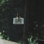 Clear Glass LED Pendant Light Fixture with Copper Socket for Modern Home Decor