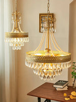 Crystal Water Drop Chandelier for Kitchen Dining Room