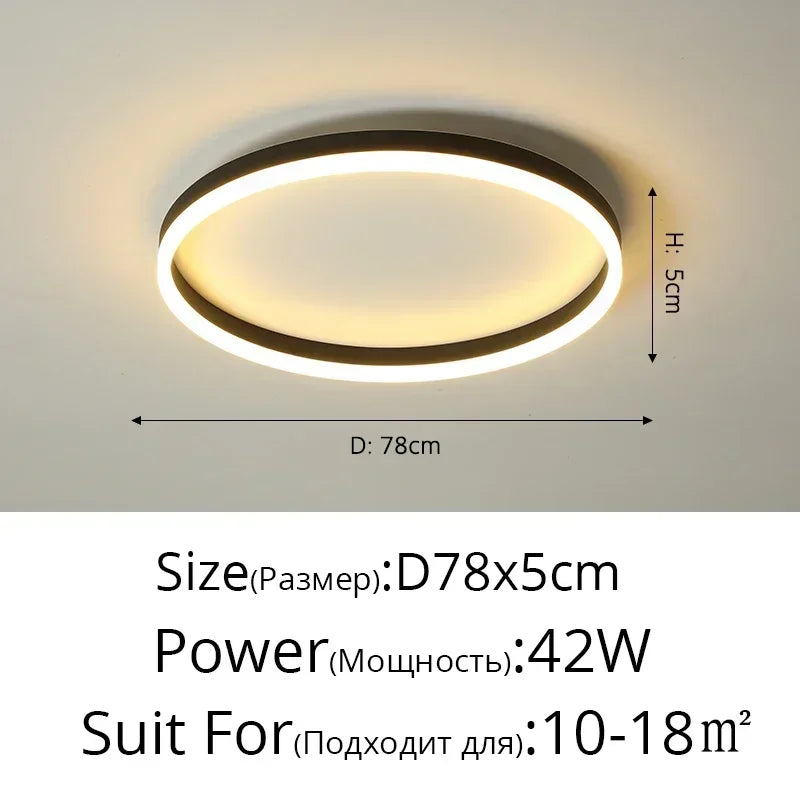 Circular LED Ceiling Lights for Home Decor and Indoor Lighting