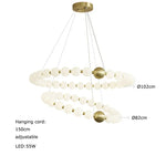 Love Gold Chrome Chandelier LED Suspension Lighting for Dinning Room