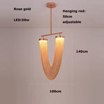LED Aluminum Ceiling Chandelier Lighting Hanging Lamps for Foyer