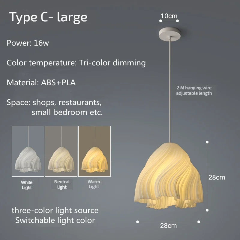 Modern 3D Printing Ceiling Chandelier for Home Dining Room Bedroom Decor