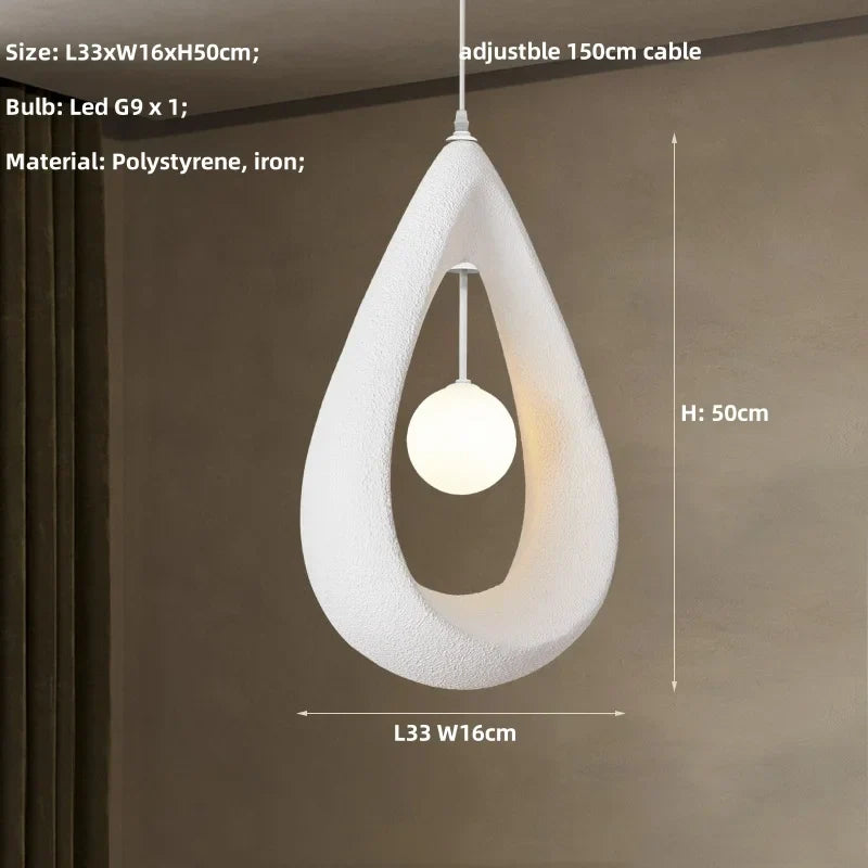 Wabi Sabi Chandelier | Nordic Dining Pendant Lights LED | Home Decor Hanging Lamp