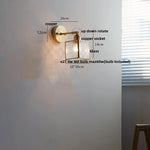 Afralia™ Flower Glass LED Wall Light - Vintage Rotate Copper Bedside Lamp
