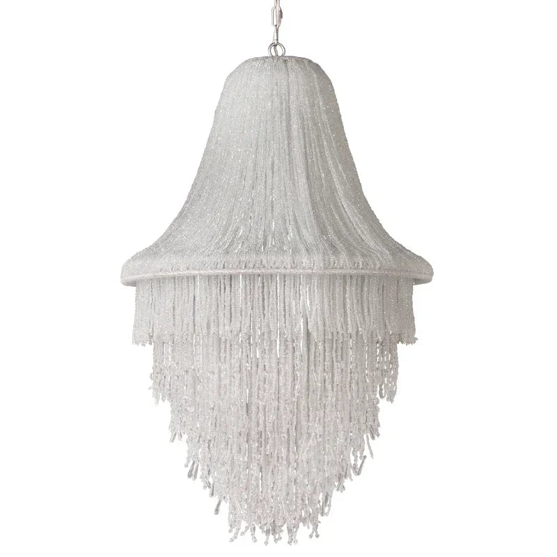 Tassel Crystal Chandelier for Villa Lobby, Hotel, Living Room - Elegant Decorative Lighting