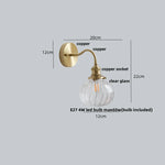 Green Class Ball LED Wall Light Fixture, Copper Socket, Pull Chain Switch