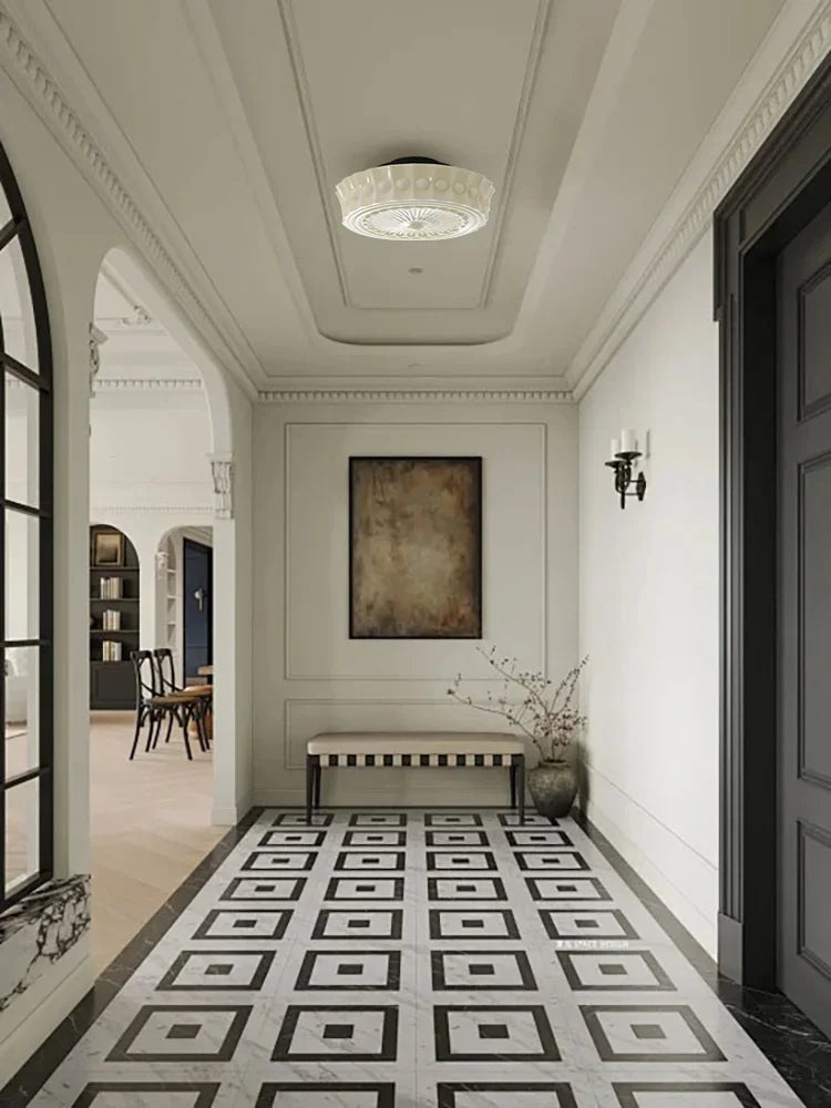 Glass Ceiling Lamp with E27 Light Bulb for Bedroom Living Room