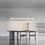 Art Deco Marble Steel Chandelier: Modern LED Black Gold Lighting for Dinning Room