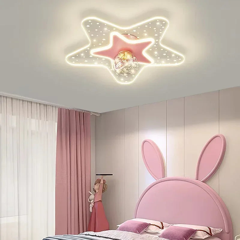 Modern Star LED Ceiling Lights for Living Room Bedroom Children's Room Nursery Lighting