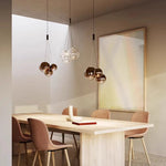 Bubble Glass Chandeliers Pendant Lights for Kitchen Island and Dining Room