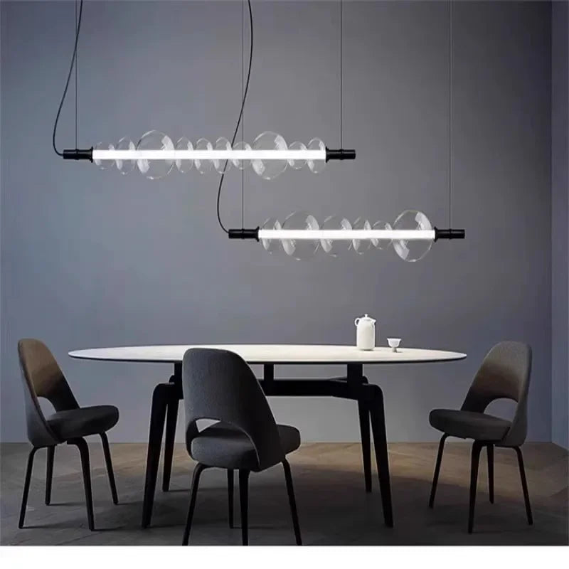 Modern Glass LED Pendant Light for Living and Dining Room Bedroom Chandelier