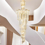 Crystal Chandelier: European Villa Hotel Luxury Hollow Building Middle Floor Lighting