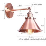 Afralia™ Pink Retro LED Wall Light Fixture - Industrial Vintage Ambient Luminaire