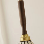 Afralia™ Tiffany Glass LED Pendant Light with Walnut Copper Knob Switch