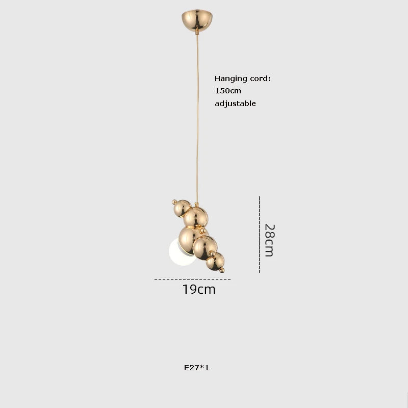 Silver Gold Molecule Stainless Steel LED Chandelier - 2022 Trend