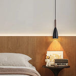 Wood Stone LED Hanging Lamp Modern Pendant Lighting for Living Room