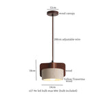 Wood Yellow Travertine LED Pendant Lights for Home Decor & Cafe