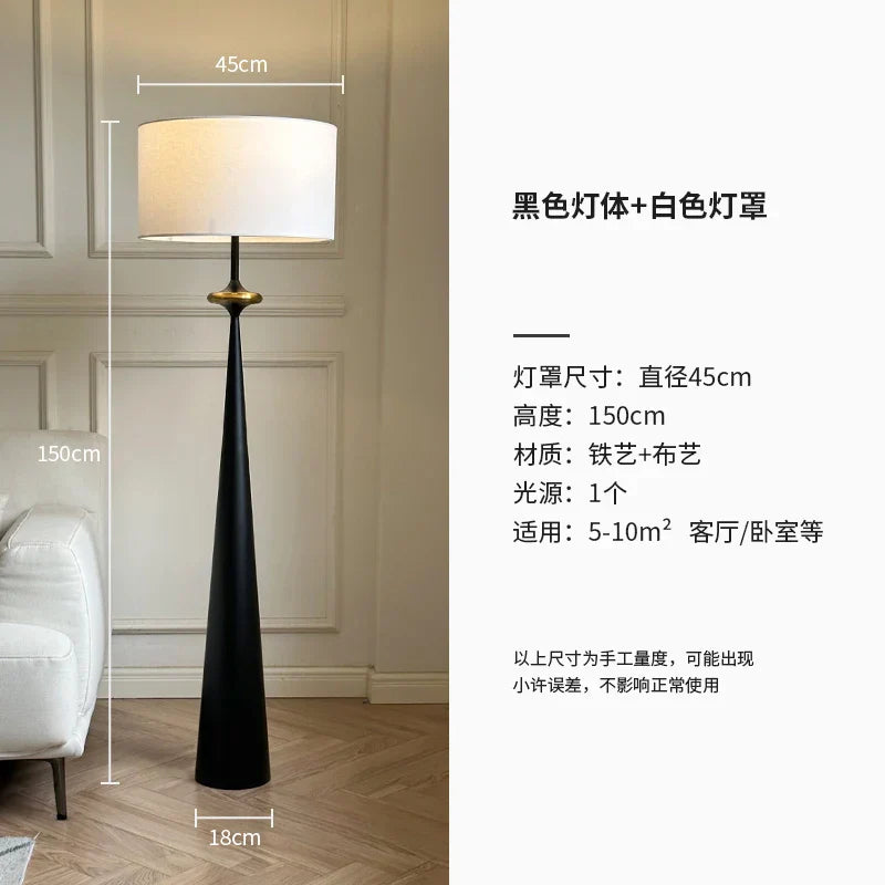 LED Iron Art Floor Lamp | Wabi-sabi Minimalist Design for Living Room, Bedroom