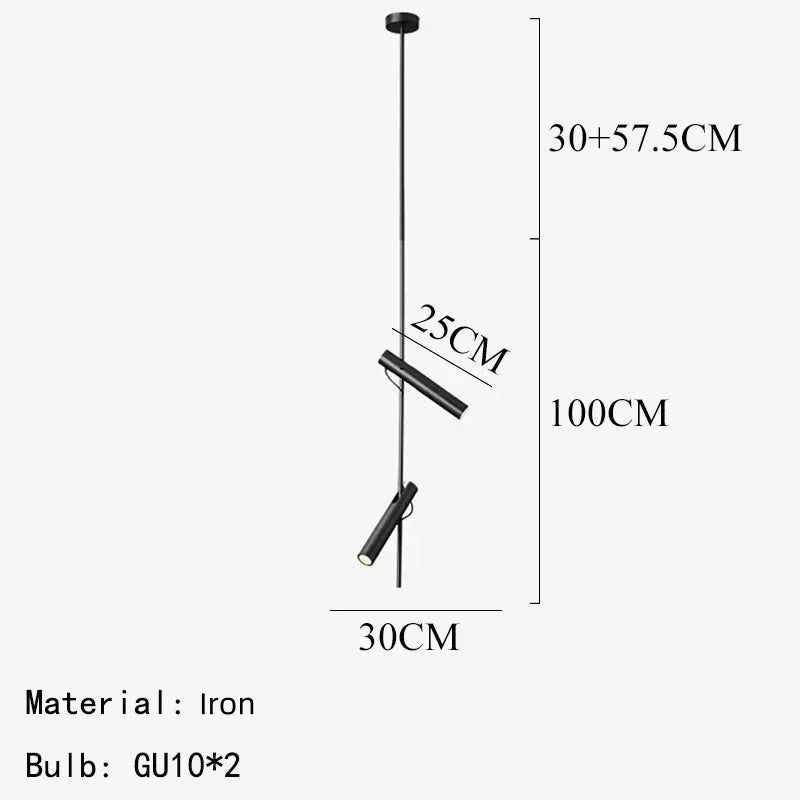 Rotating LED Pendant Light for Foyer, Bedroom, Dining Room - Modern Hanging Lamp