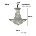 K9 Crystal Gold Ceiling Chandelier - Trendy Chrome Lighting