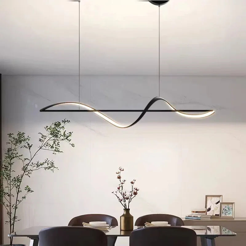 Modern LED Pendant Light - Stylish Ceiling Chandelier for Living, Dining, and Bedroom