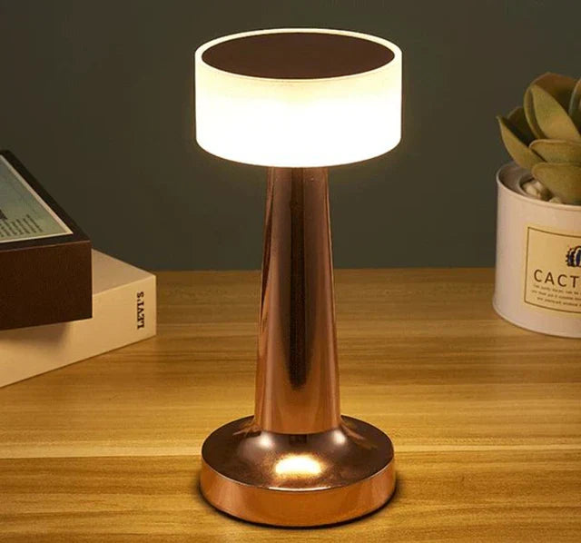 Retro Metal Touch Table Lamp for Bar Coffee Restaurant Light Desk LED Night Bedroom Decor