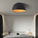 Wood Grain Bevel Ceiling Lamp for Corridor Bedroom Living Room