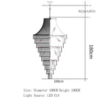 Crystal Luxury Chandelier for Hotel Lobby, Living Room, Villa Decor