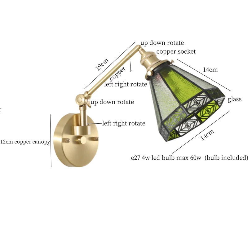 Afralia™ Glass LED Wall Lights Bathroom Mirror Loft Living Room Bedroom Lamp