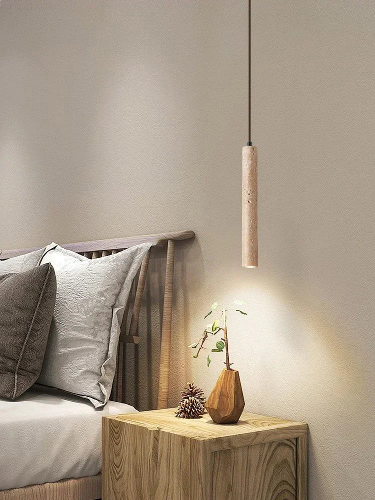 Travertine Stone Pendant Light for Bedroom Dining Kitchen