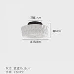 Glass Ceiling Lamp with E27 Light Bulb for Bedroom Living Room