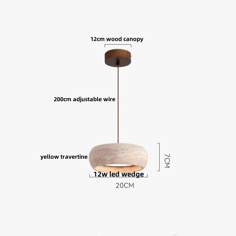 Yellow Cave Stone LED Pendant Light | Nordic Modern Wabi Sabi Hanging Lamp