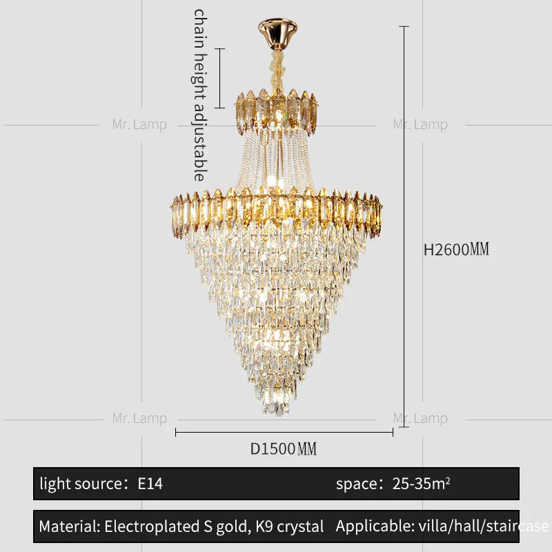 Postmodern Crystal Chandelier for Luxe Spaces
