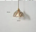 Blue Glass Pendant Lights for Bedroom Dinning Living Room