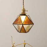 Copper Glass LED Pendant Light - Nordic Hanging Lamp for Home Decor