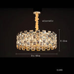 "2025 Crystal Gold Chandelier Pendant Lamp for Luxury Home Decor"