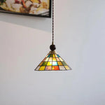Walnut Wood LED Pendant Lights Colorful Glass Modern Kitchen Luminaira